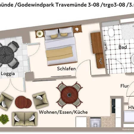 Godewindpark Travemuende Godewindpark Travemuende 3-08 Апартаменты Любек